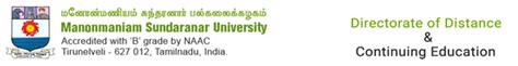 Manonmaniam Sundaranar University Distance Education Fees Structure