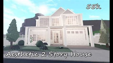 BLOXBURG│Aesthetic 2 Story House 55k│Speed Build - YouTube