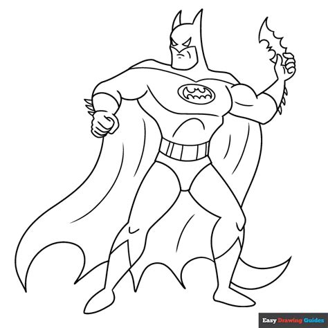 Batman Coloring Page | Easy Drawing Guides