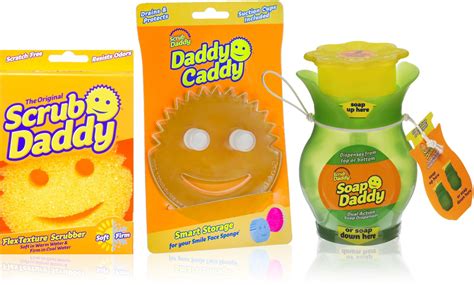 2 Pack - Scrub Daddy Daddy Caddy, Scrub Daddy, Soap Daddy Bundle 1 ea ...