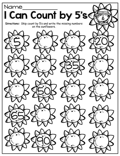 Count By 5's Printable Chart - Printable Word Searches