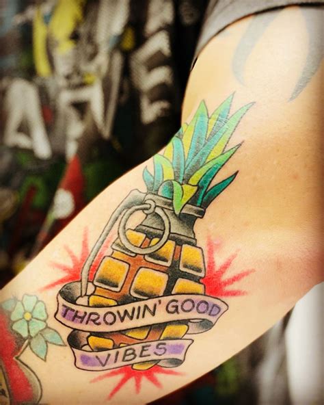 Pineapple Grenade Tattoo - Printable Calendars AT A GLANCE