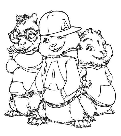 Top 25 Free Printable Alvin And The Chipmunks Coloring Pages Online