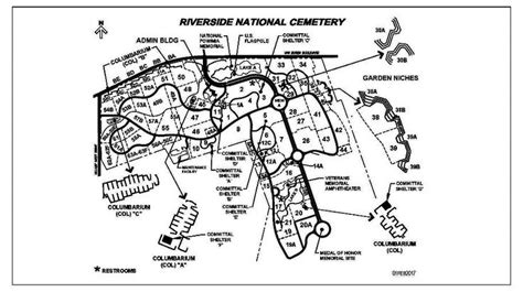 Map of RIVERSIDE NATIONAL CEMETERY | National cemetery, Riverside, Cemetery