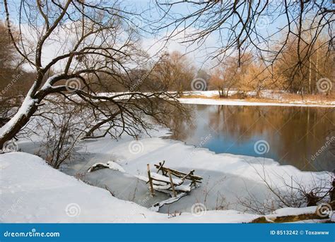 River in winter stock photo. Image of december, cold, outdoors - 8513242