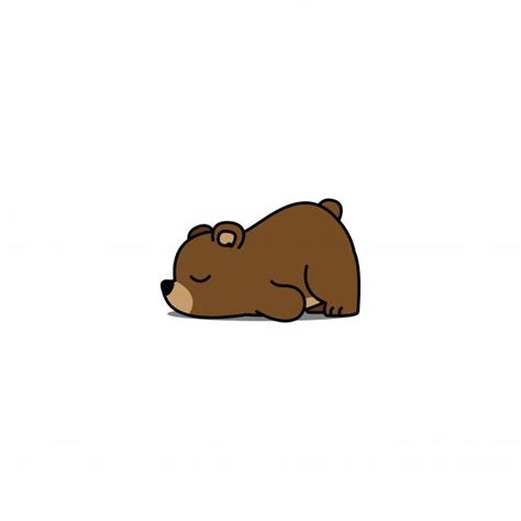 Premium Vector | Lazy bear cartoon | Cute bear drawings, Cute little ...