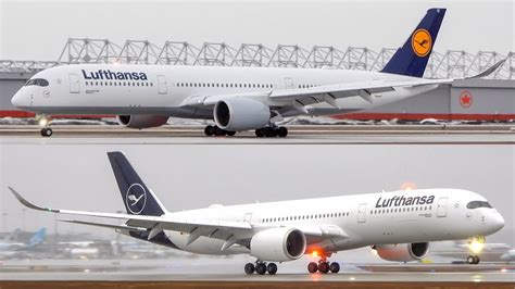 OLD VS NEW Livery! - Lufthansa Airbus A350-900 (A359) landing in ...