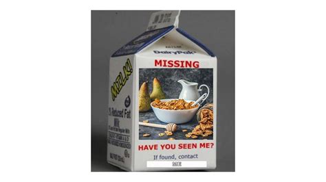 Free Missing Milk Carton Template