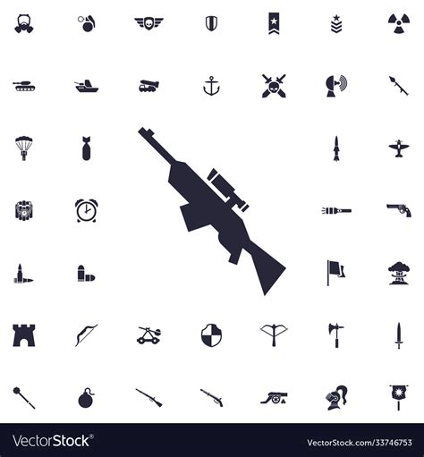 Sniper rifle icon Royalty Free Vector Image - VectorStock