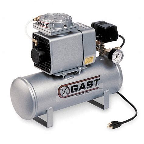 GAST, 0.12 hp, 1 Stage, Electric Air Compressor - 5Z671|DOA-P710T-AA ...