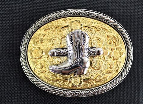 Vintage Western Belt Buckle, Cowboy Boot Belt Buckle