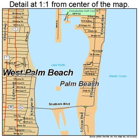 Palm Beach Florida Street Map 1254025