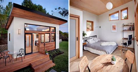 This small backyard guest house is big on ideas for compact living ...