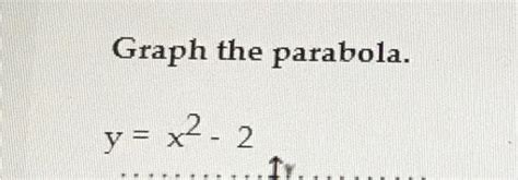 Solved Graph the parabola. y=x2−2 | Chegg.com