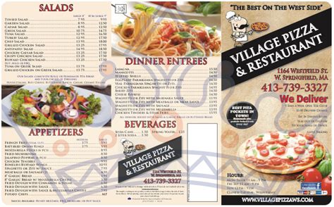 Print Menu - Village Pizza