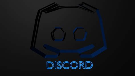 DISCORD LOGO AND NEON TEXT 3D model | CGTrader