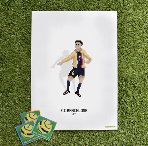 Barcelona Xavi Player Art Print Football Poster Xavi | Etsy