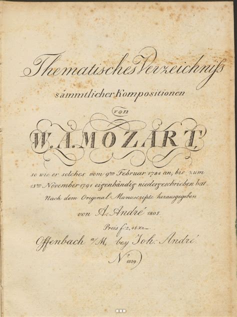 The Mozart Catalogue: A Complete List Of His Known Compositions ...