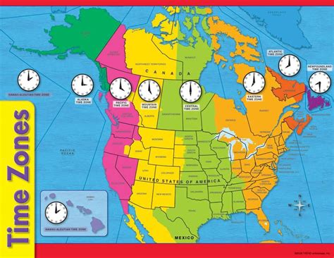 Map Of Us Time Zones Printable