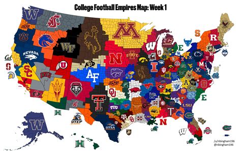 College Football Territory Map | Living Room Design 2020