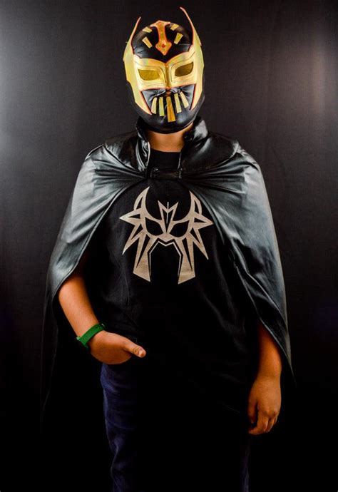 KID BLACK CAPE MEXICAN WRESTLING LUCHA LIBRE LUCHADOR HALLOWEEN COSTUM ...