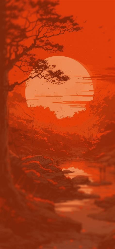 Red Sunset Anime Wallpapers - Anime Red Wallpapers for iPhone