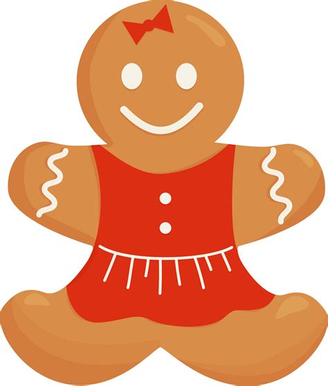 niña de pan de jengibre de navidad 12872916 PNG