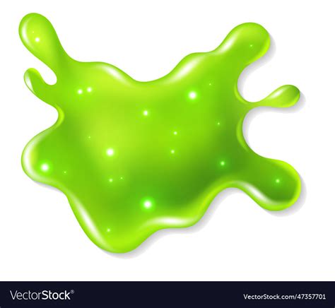 Green slime bright toxic shiny liquid blob Vector Image