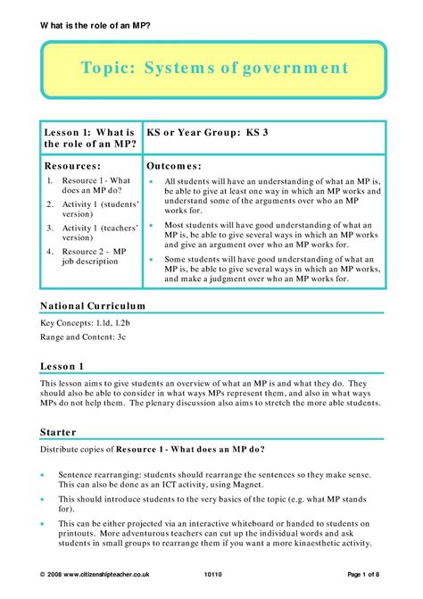 What is the role of an MP?