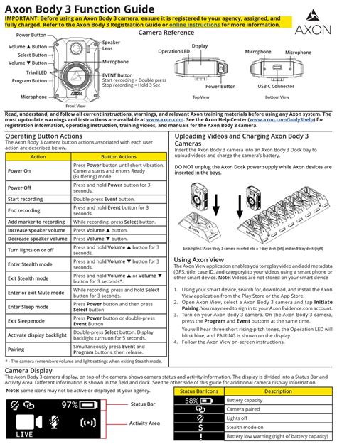 AXON BODY 3 FUNCTION MANUAL Pdf Download | ManualsLib