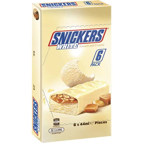 Snickers White Chocolate Ice Cream Bars 6 Pack – Gluten Free Products ...