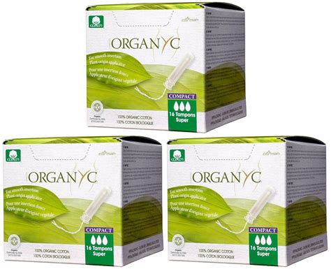 NEW 48-PACK Organyc 100% Organic Cotton Tampons Super Breathable ...