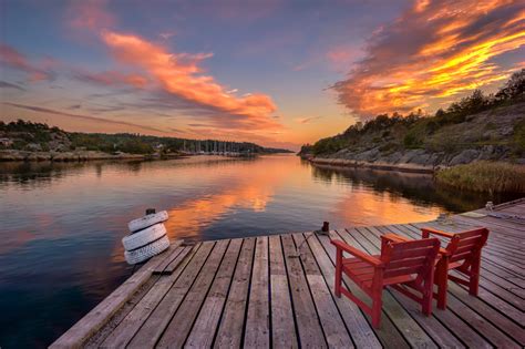 Wallpaper : sunlight, trees, landscape, sunset, sea, lake, water ...