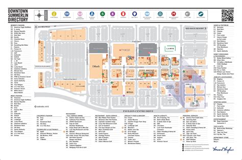 Downtown Summerlin Mall - Eat, Shop, Play | 2017 [Map] (Hours)