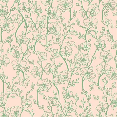 Premium Vector | Orchid seamless pattern Vector illustration