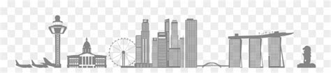 Svg Transparent Download Free Clipart Skyline - Singapore Skyline ...