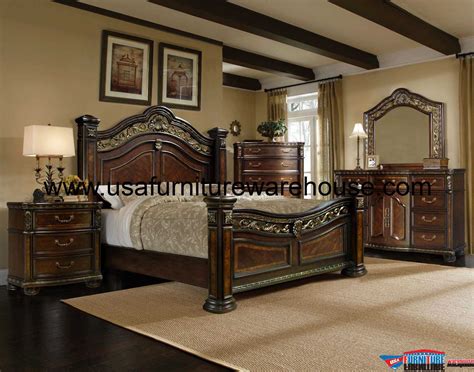 4 Piece Mcferran B163 Rodeo Panel Bedroom Set - USA Furniture Warehouse