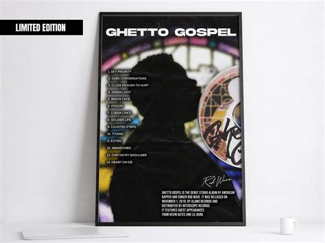 Rod Wave ghetto Gospel Album Music Print Poster, Vinyl Record Plaque ...