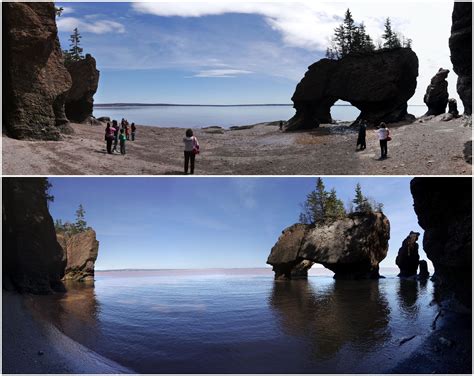 I visited the Bay of Fundy this weekend. This is how much the tides ...