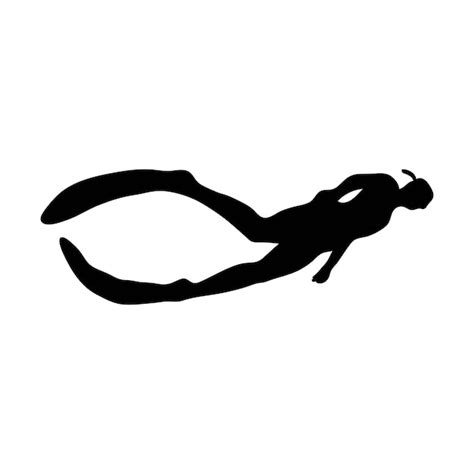 Premium Vector | Vector illustration black silhouette diver. the ...