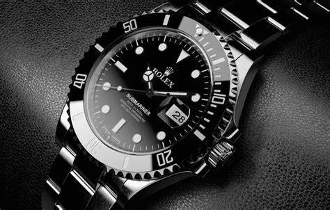 Wallpaper silver, black, watch, elegant, black leather, Titanium, Rolex ...