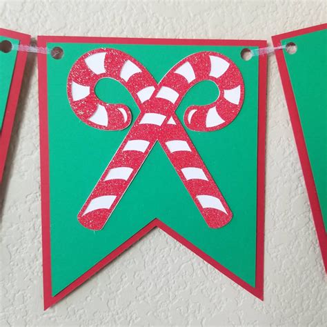 Candy Cane Wishes Christmas Banner - Etsy