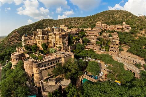 Neemrana Fort-Palace, built since 1464. Neemrana, Rajasthan, India. Now ...