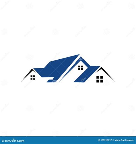 House Logo. Group of Houses Logo Vector Stock Vector - Illustration of ...