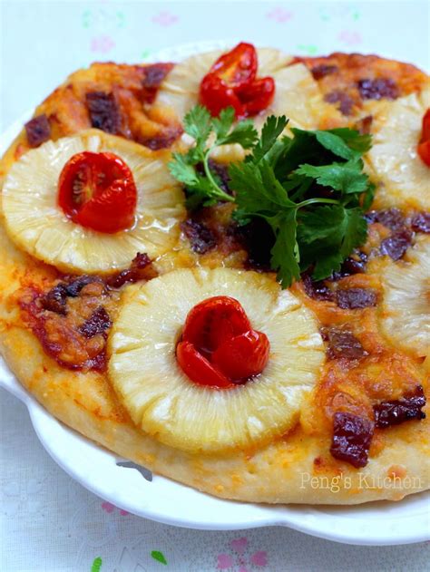 Peng's Kitchen: Bak Kwa Pizza with Pineapple Jam Bbq Sauce