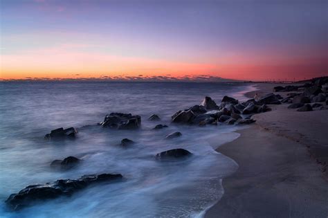 Waves washing on the beach and landscape in New Jersey image - Free ...