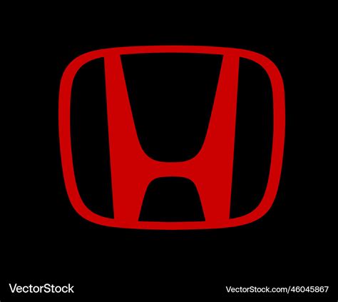 Honda brand logo car symbol red design japan auto Vector Image