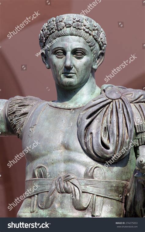 Bronze Statue Of The Roman Emperor Constantine Who Issued The Edict Of ...