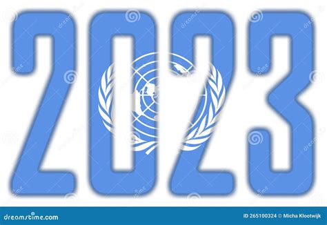 2023 - with the Flag of the United Nations Stock Illustration ...