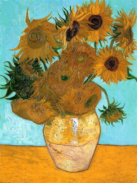 Still Life - Vase With Twelve Sunflowers Vincent Van Gogh 1888-1889 ...